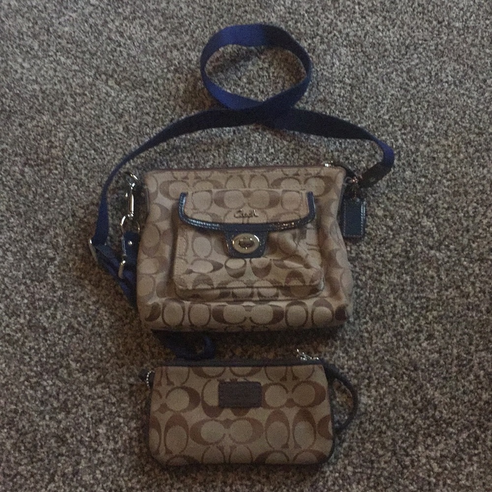 Coach crossbody and wristlet
